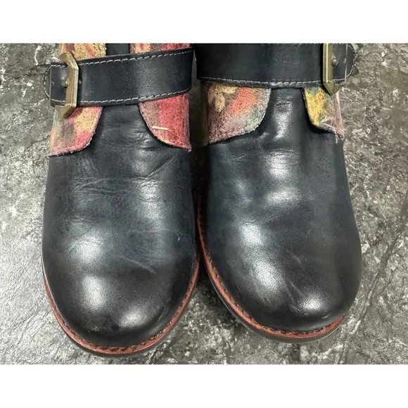 L'artiste Womens Soft Leather Victorian Style Round Toe Boots Buckles Zip 42/11