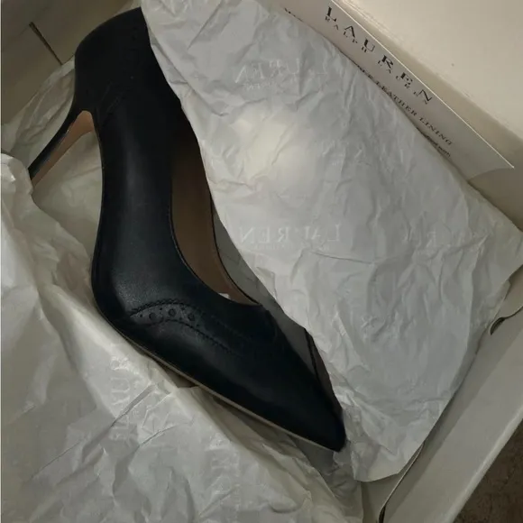 LAUREN RALPH LAUREN LYNDEN-PM-CTO BLACKBURNISHED CALF Size 6