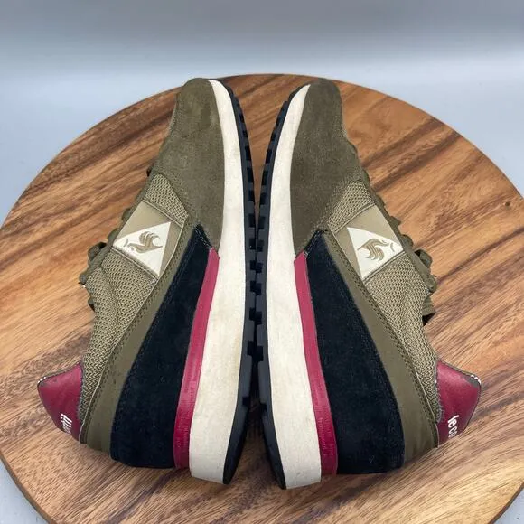 Le Coq Sportif Eclat Shoes Mens 9 Green Suede Lifestyle Comfort Trainers Walking