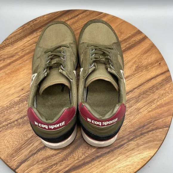 Le Coq Sportif Eclat Shoes Mens 9 Green Suede Lifestyle Comfort Trainers Walking