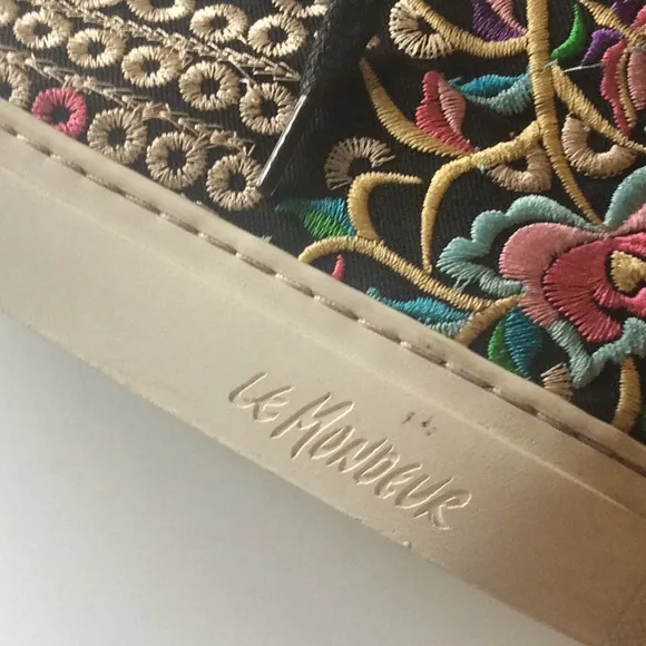 Le Mondeur Sneakers embroidered unique Style Sz 38