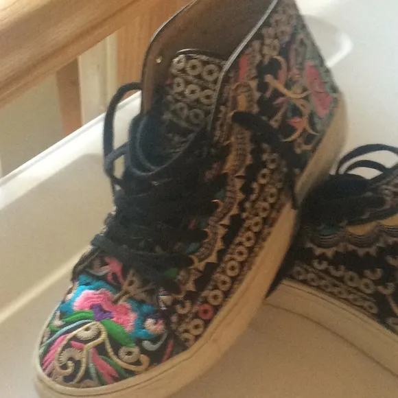 Le Mondeur Sneakers embroidered unique Style Sz 38