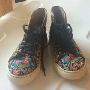 Le Mondeur Sneakers embroidered unique Style Sz 38