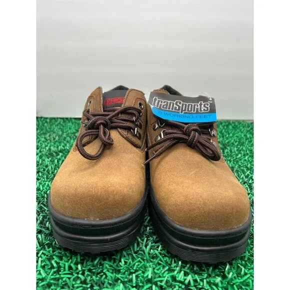 Lehigh women's Heavy Duty Working Shoes Size 8W Brown Suede Rubber Sole Hard Toe