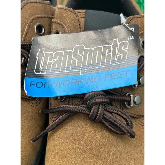 Lehigh women's Heavy Duty Working Shoes Size 8W Brown Suede Rubber Sole Hard Toe