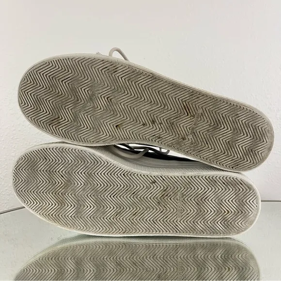 L.E.I. Vintage Y2K Black White Shimmer Glitter Low Top Chunky Platform Sneakers
