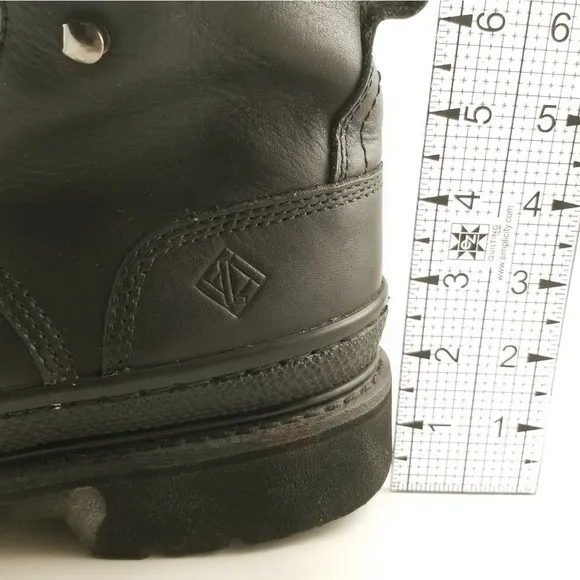 Leigh Steel Toe Boots Size 8.5 Work Boot Lace Up