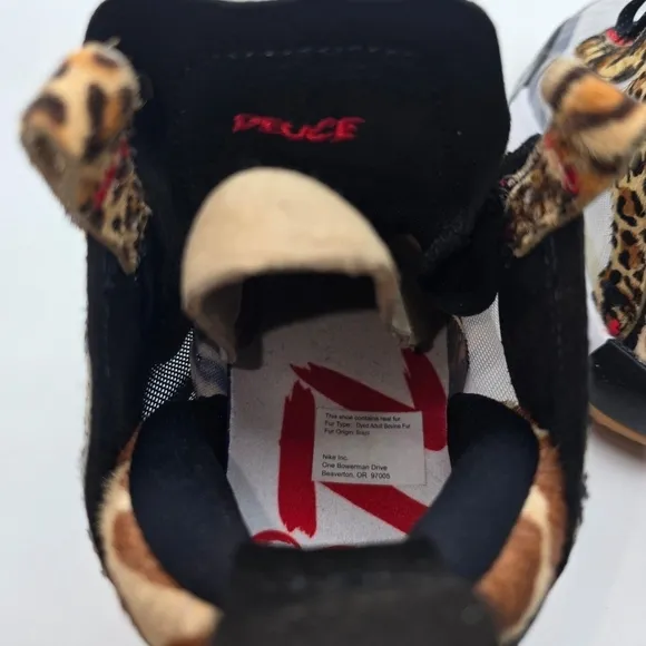 Leopard Print High-Top Sneakers
