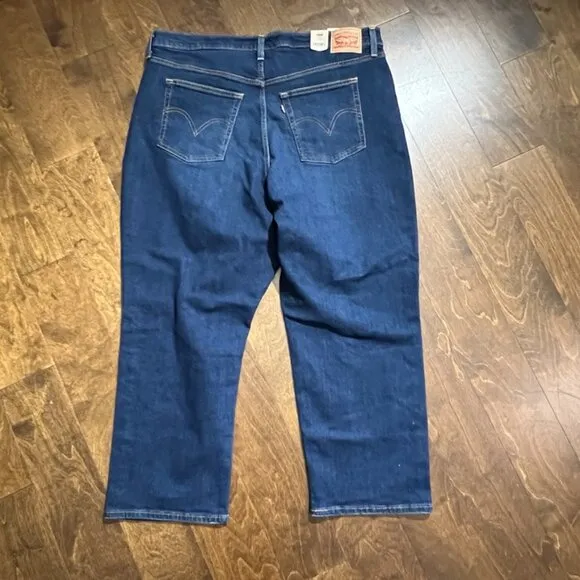Levi's Women's Ribcage Straight Ankle Super High Rise Stretch Jeans Size: 20W M