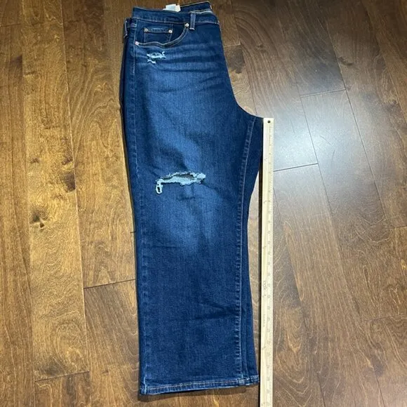 Levi's Women's Ribcage Straight Ankle Super High Rise Stretch Jeans Size: 20W M