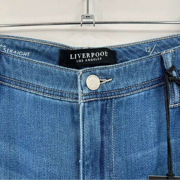 Liverpool Tucker High Waist Straight Wide Leg Jeans in Landsend Size 12/31