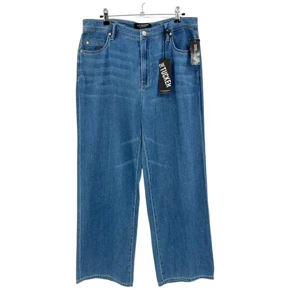 Liverpool Tucker High Waist Straight Wide Leg Jeans in Landsend Size 12/31