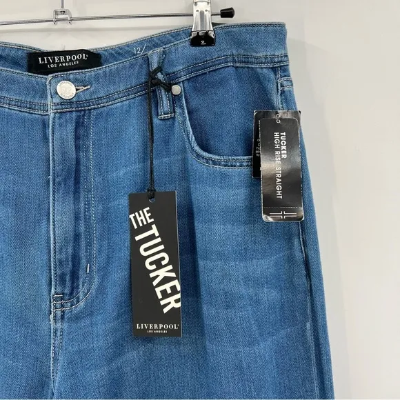 Liverpool Tucker High Waist Straight Wide Leg Jeans in Landsend Size 12/31