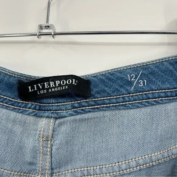 Liverpool Tucker High Waist Straight Wide Leg Jeans in Landsend Size 12/31