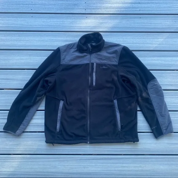LL Bean Mens XL Polartec Fleece Full Zip Jacket