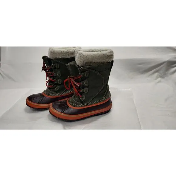 LL Bean Waterproof Winter Pac‎ Boots Rubber &amp; Suede 295601 Big Kids Size 4