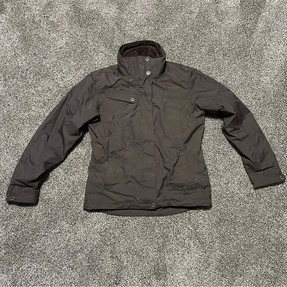 LL Bean Womens Medium Brown 2 in 1 Interchangeable Winter Jacket