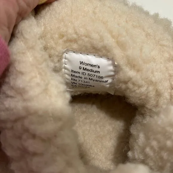 L.L.Bean New $69 Women's Cozy Slipper Pile Fleece Size 9M