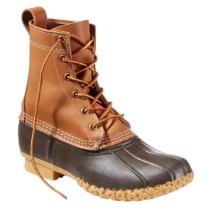 L.L.Bean Womens 8&quot; Bean Duck Boots US 7 M EU 38 Tan Black Waterproof NIB