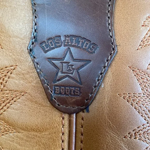 LOS ALTOS 🍯HONEY🍯 SQUARE TOE 💯%GENUINE LEATHER  COWBOY BOOTS SIZE 11🌟EUC🌟