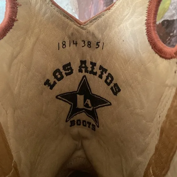 LOS ALTOS 🍯HONEY🍯 SQUARE TOE 💯%GENUINE LEATHER  COWBOY BOOTS SIZE 11🌟EUC🌟