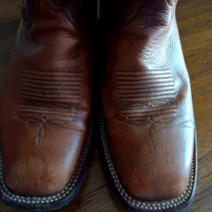 Lucchese Brown Cowboy Western Boots Square Toe 8D