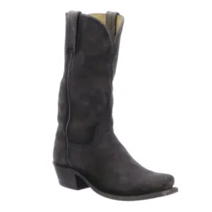 Lucchese Steel Grey N1699 Livingston Suede Cowboy Boots