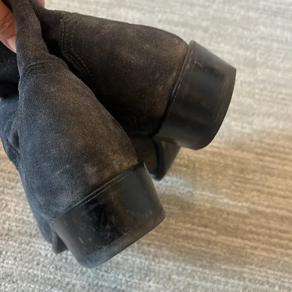Lucchese Steel Grey N1699 Livingston Suede Cowboy Boots