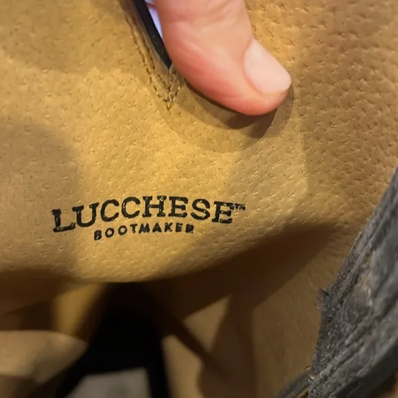 Lucchese Steel Grey N1699 Livingston Suede Cowboy Boots