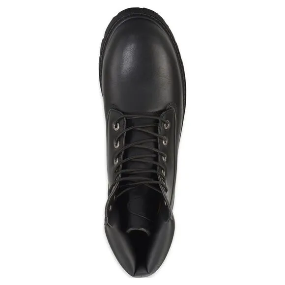 LUGZ Mens Black Collar And Tongue Logo Drifter Steel Toe Boots Shoes 10.5 D