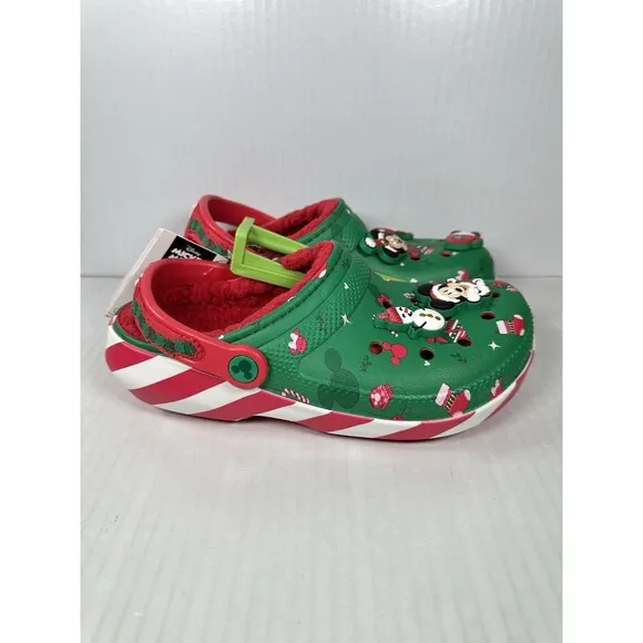 M5/W7 Disney Fleece Lined Mickey Minnie Holiday Christmas Crocs Clogs 2024 NEW