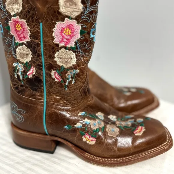 MACIE BEAN LITTLE GIRLS' HONEY BUNCH WESTERN BOOTS - SQUARE TOE