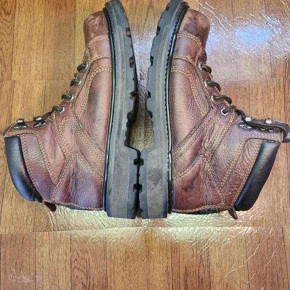 Mack Boots Mens Size 7 Steel Toe Gorman Work Shoes Leather Upper Brown