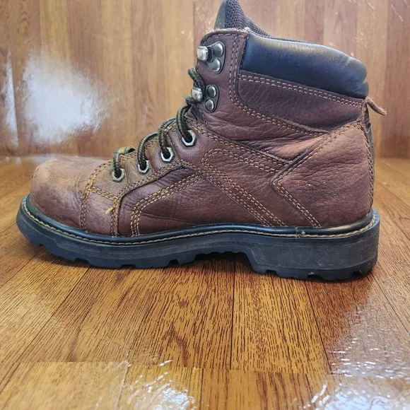 Mack Boots Mens Size 7 Steel Toe Gorman Work Shoes Leather Upper Brown