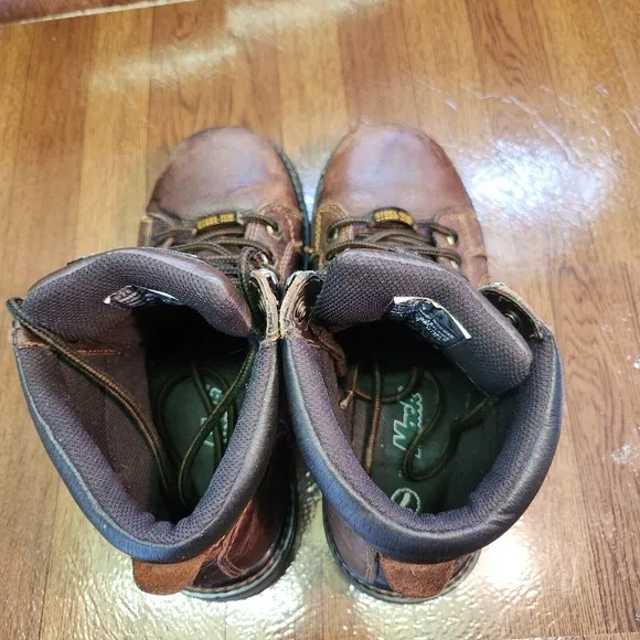 Mack Boots Mens Size 7 Steel Toe Gorman Work Shoes Leather Upper Brown