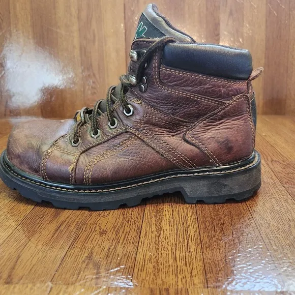 Mack Boots Mens Size 7 Steel Toe Gorman Work Shoes Leather Upper Brown