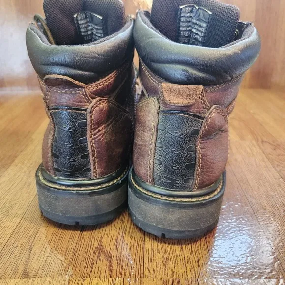 Mack Boots Mens Size 7 Steel Toe Gorman Work Shoes Leather Upper Brown