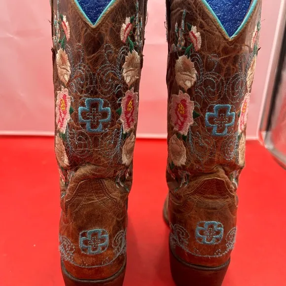 Macy Bean, girls floral cowgirl boots