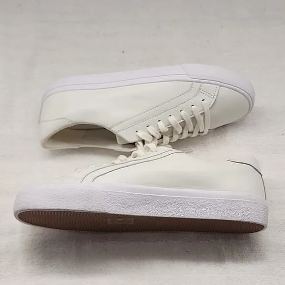 😎MADEWEL SIDEWALK LOWTOP WHITE LEATHER UNISEX SNEAKERS MENS 7.5 LADIES 9 NWOB