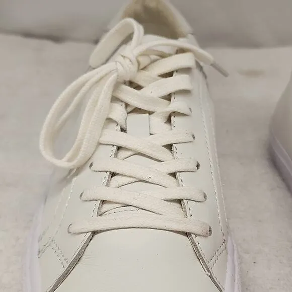 😎MADEWEL SIDEWALK LOWTOP WHITE LEATHER UNISEX SNEAKERS MENS 7.5 LADIES 9 NWOB