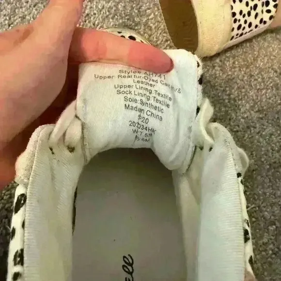 Madewell Calf Hair High Top Sneakers Size 7.5
