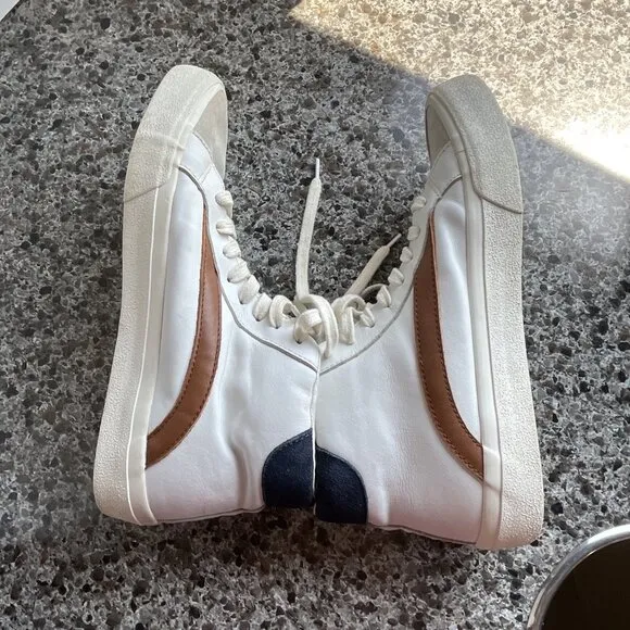 Madewell Sidewalk High Top Skate Sneakers Colorblock Leather Suede Sz Men’s 6.5
