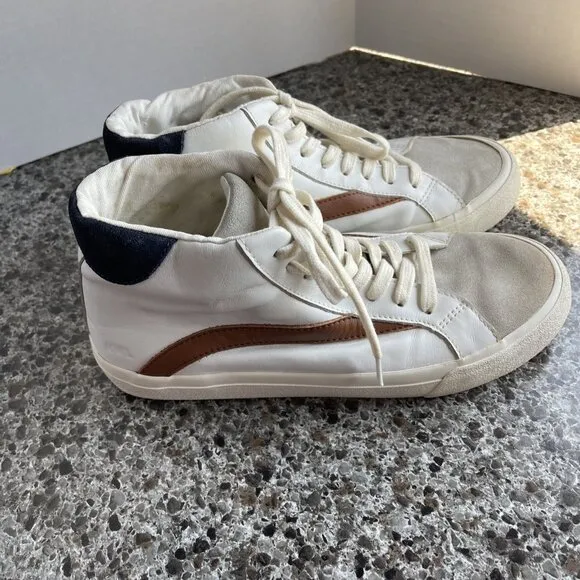 Madewell Sidewalk High Top Skate Sneakers Colorblock Leather Suede Sz Men’s 6.5