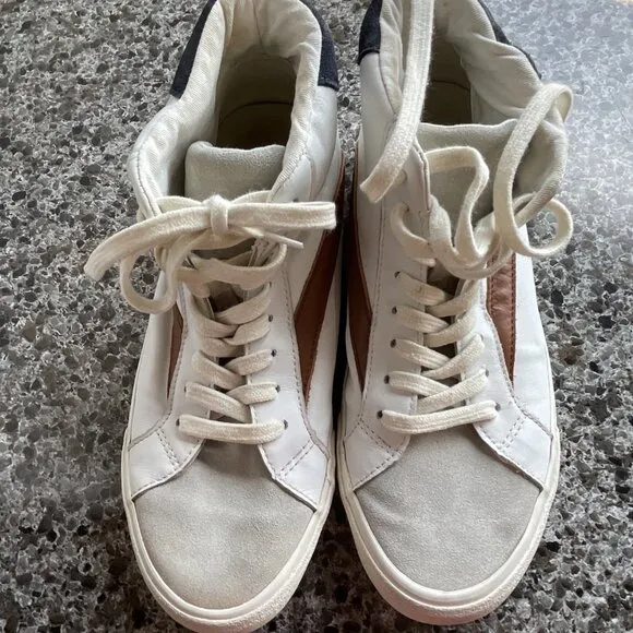 Madewell Sidewalk High Top Skate Sneakers Colorblock Leather Suede Sz Men’s 6.5