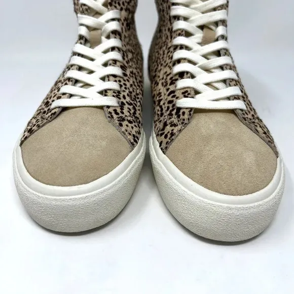 Madewell Sidewalk High-Top Spotted Genuine Calf Hair Sneakers Women’s Size 9