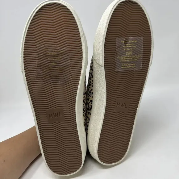 Madewell Sidewalk High-Top Spotted Genuine Calf Hair Sneakers Women’s Size 9