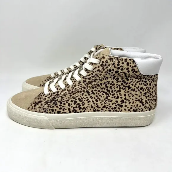 Madewell Sidewalk High-Top Spotted Genuine Calf Hair Sneakers Women’s Size 9