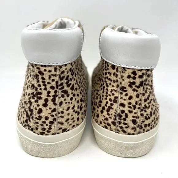 Madewell Sidewalk High-Top Spotted Genuine Calf Hair Sneakers Women’s Size 9