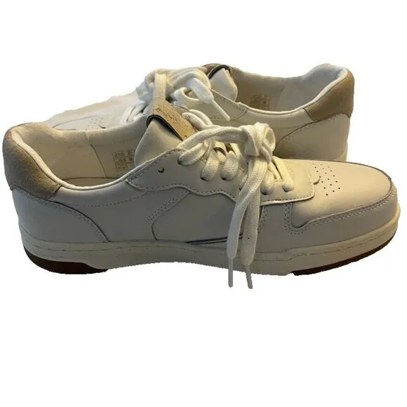Madewell Womens $98 Court Sneakers White Leather Size 9.5 MC696
