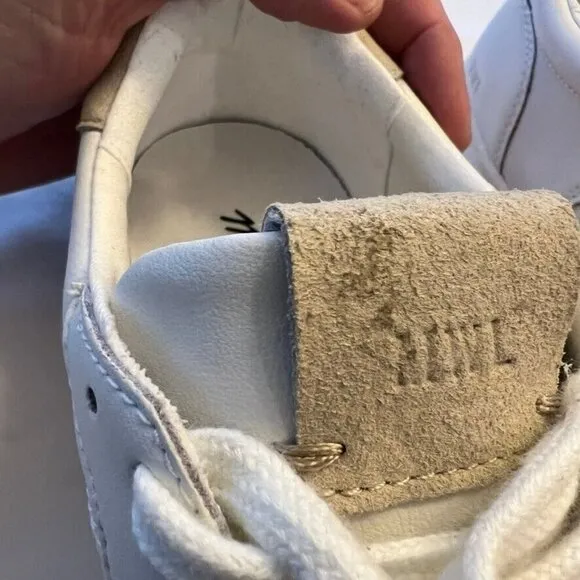 Madewell Womens $98 Court Sneakers White Leather Size 9.5 MC696
